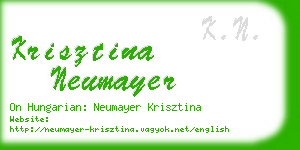 krisztina neumayer business card